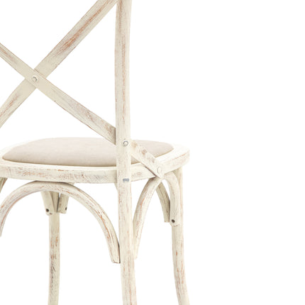 Terraza White Linen Dining Chair Set Of 2