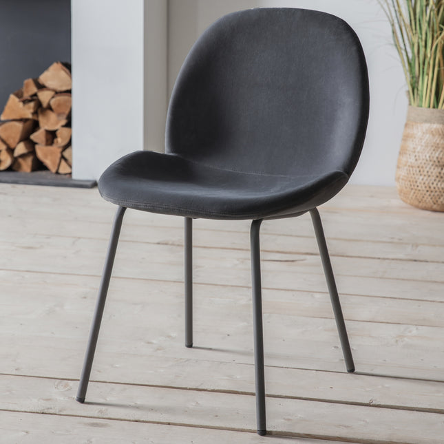 Finnegan Dark Grey Dining Chair Set Of 2