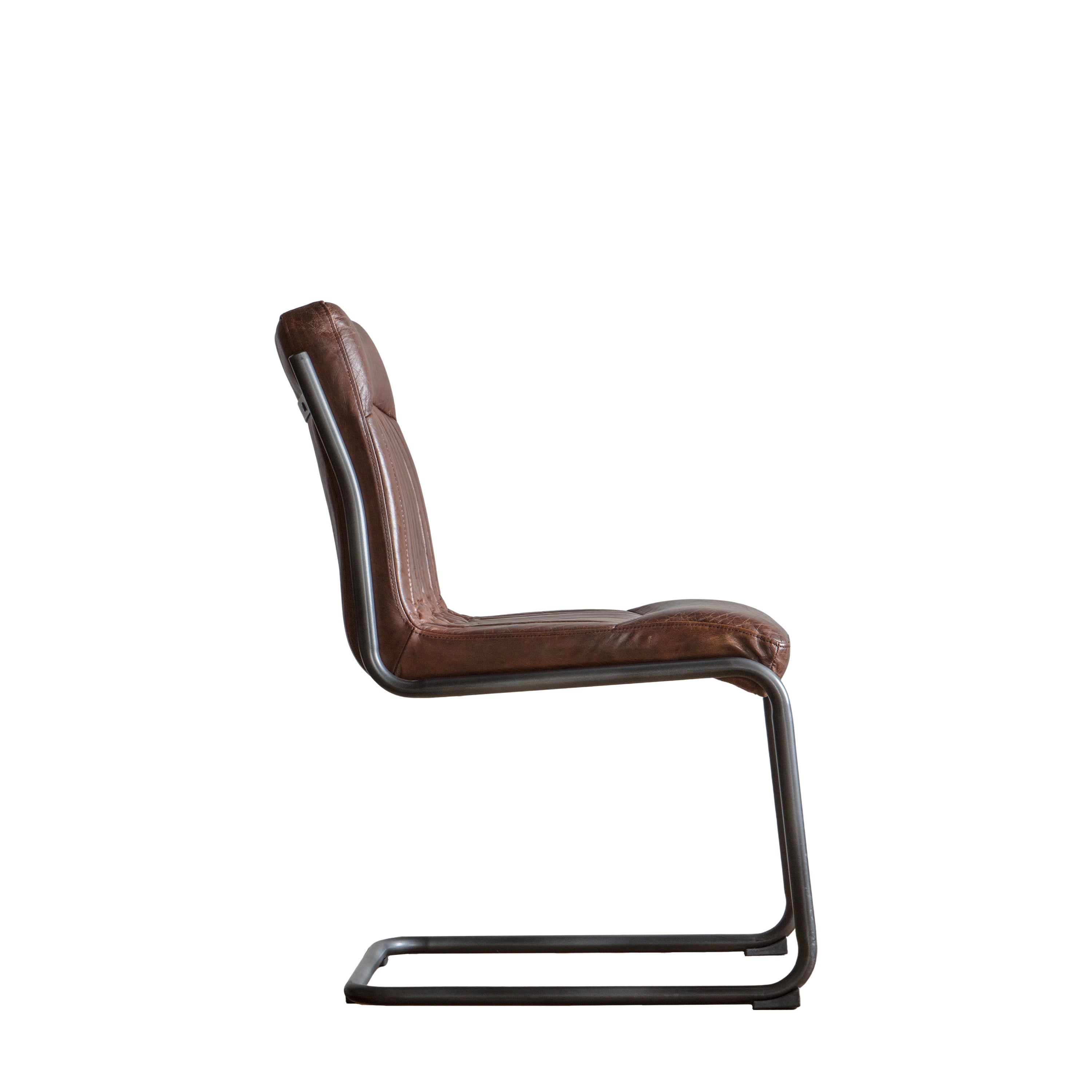 Varenna Antique Tan Leather Dining Chair