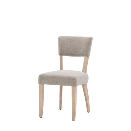 Huntington Upholstered Grey Linen Dining Chair Set Of 2