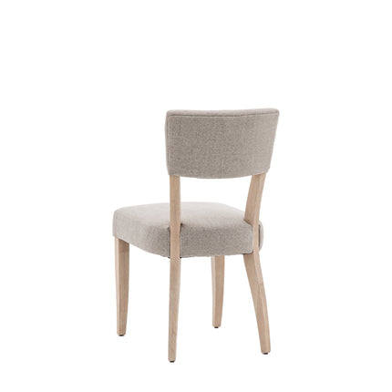 Huntington Upholstered Grey Linen Dining Chair Set Of 2