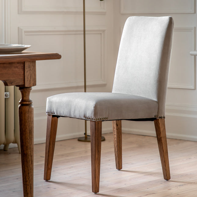 Somerville Dove Velvet Dining Chair Set Of 2