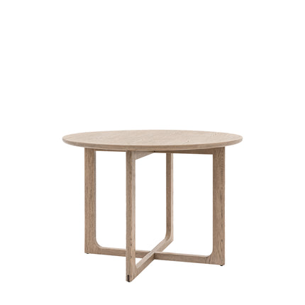 Langley Round Smoked Dining Table