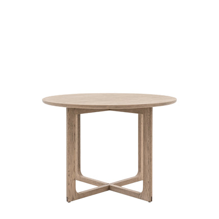 Langley Round Smoked Dining Table