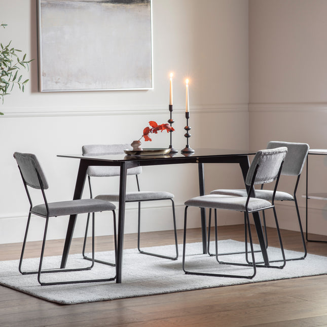 Langford Black Rectangular Dining Table