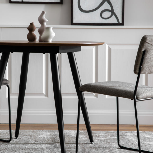 Astley Walnut Round Dining Table