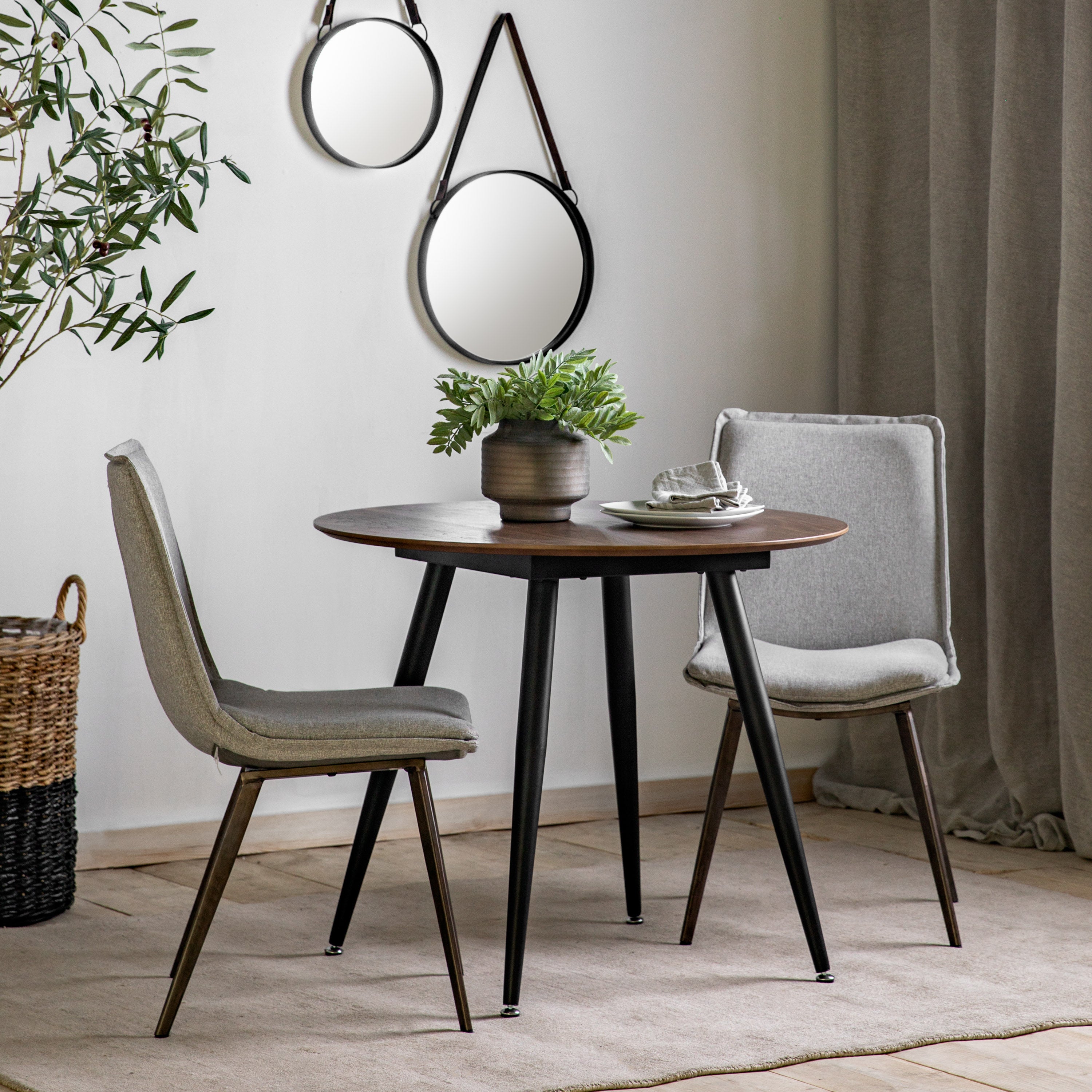 Astley Walnut Round Dining Table