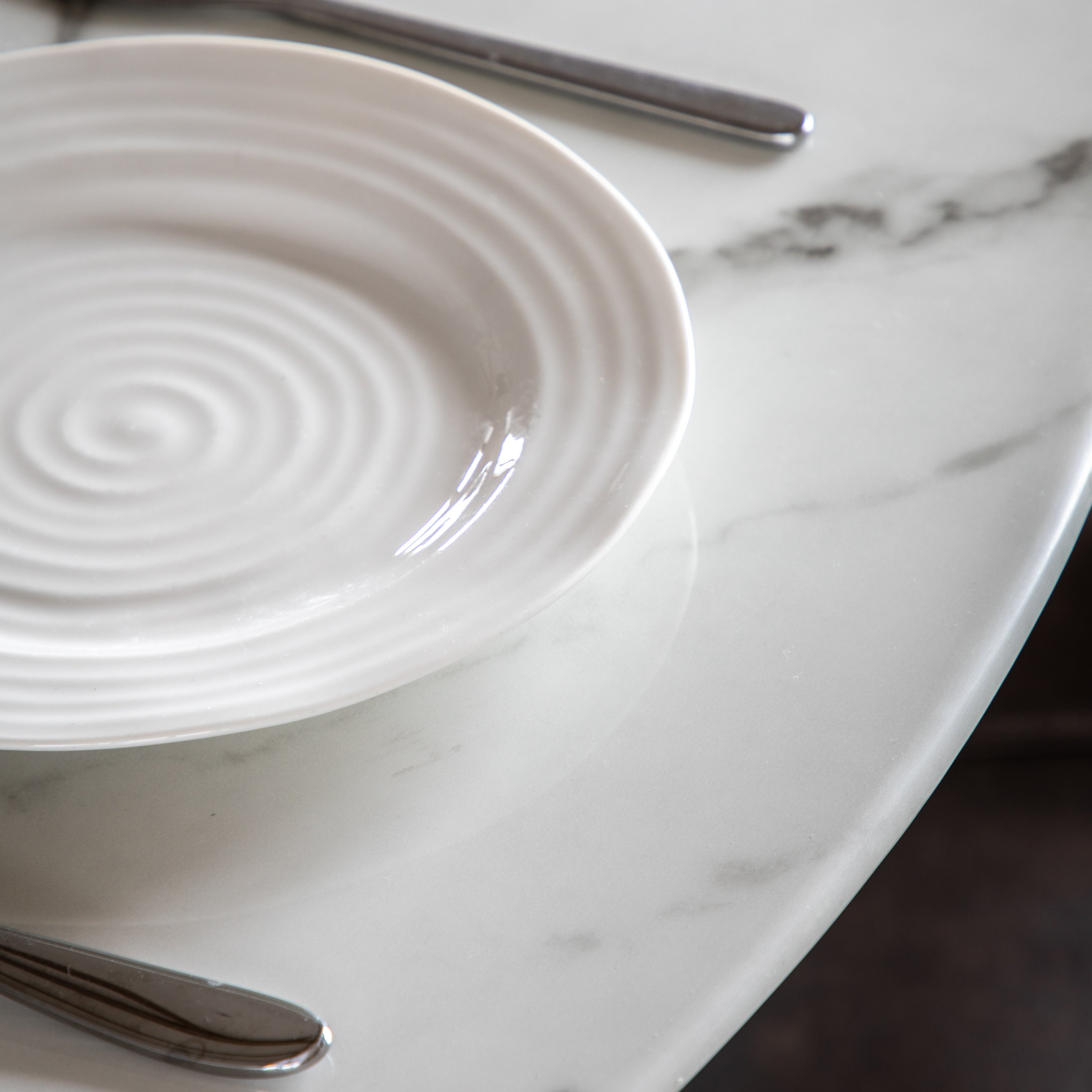 Whitmore White Effect Round Dining Table