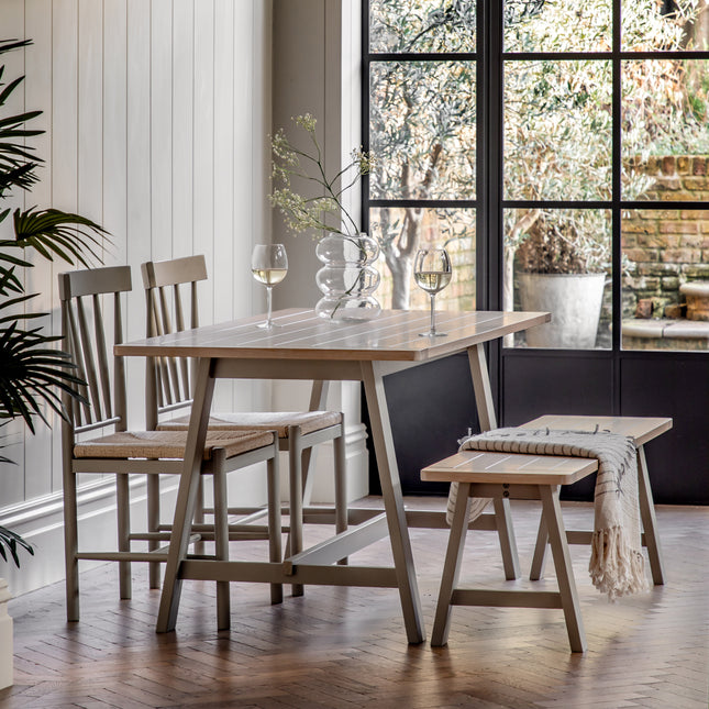 Huntington Light Grey Trestle Table