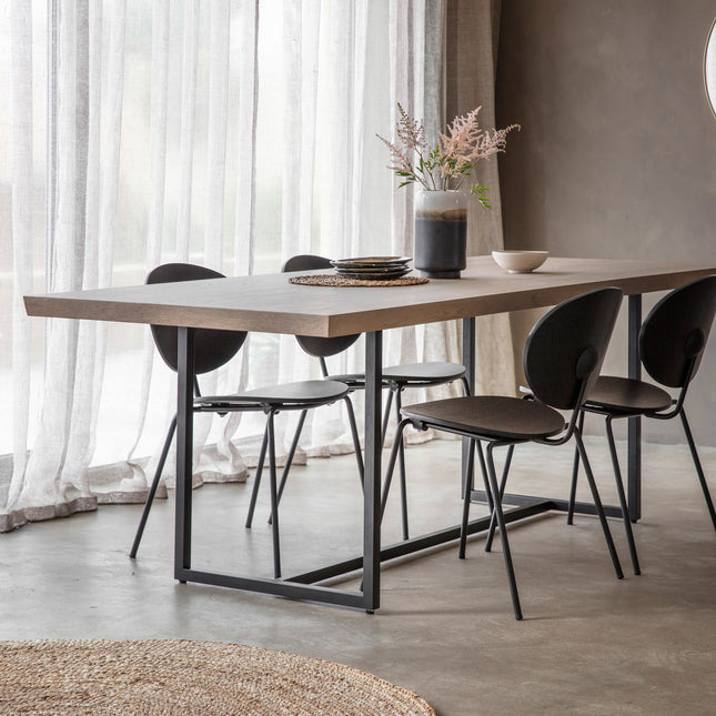 Caldwell Grey Fixed Top Dining Table