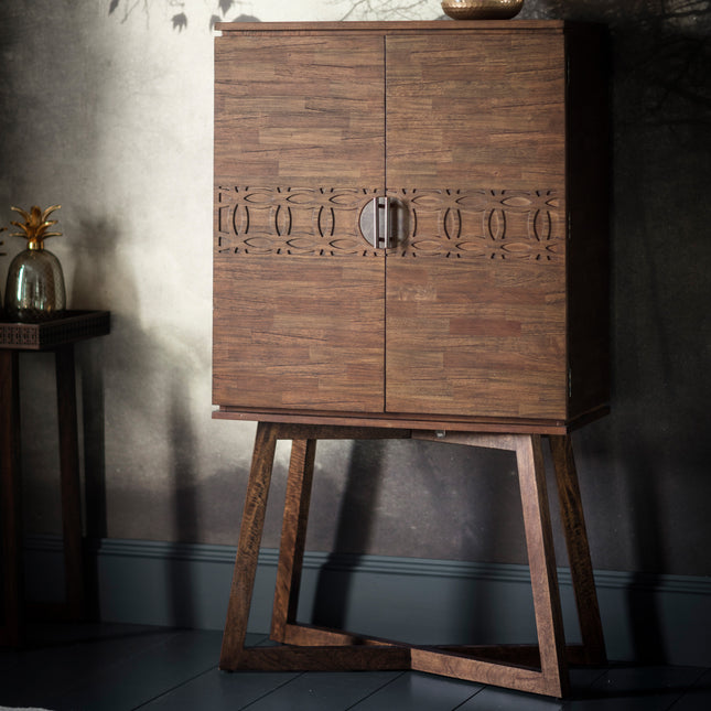 Serenity Brown Drinks Cabinet