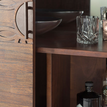 Serenity Brown Drinks Cabinet