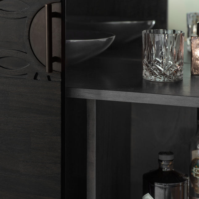 Serenity Black Drinks Cabinet