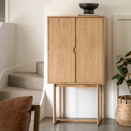 Langley Natural Cocktail Cabinet