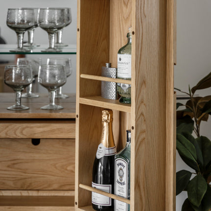 Langley Natural Cocktail Cabinet