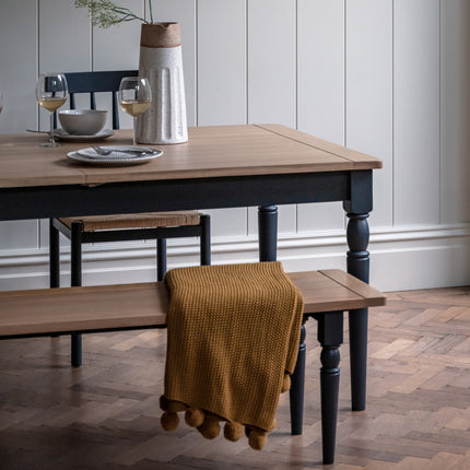 Huntington Navy Extendable Dining Table (180cm-230cm)