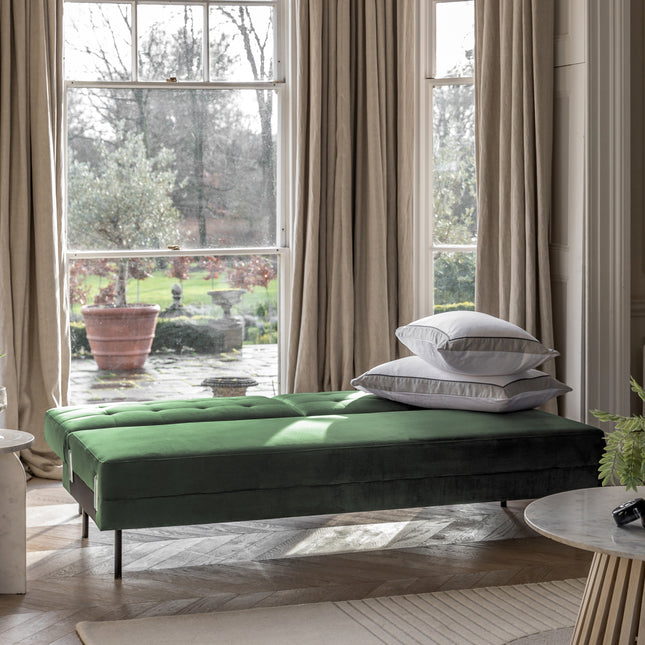 Virella Green 3 Seater Sofa Bed