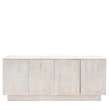 Dakota Whitewash 4 Door Sideboard