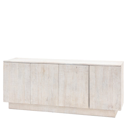 Dakota Whitewash 4 Door Sideboard