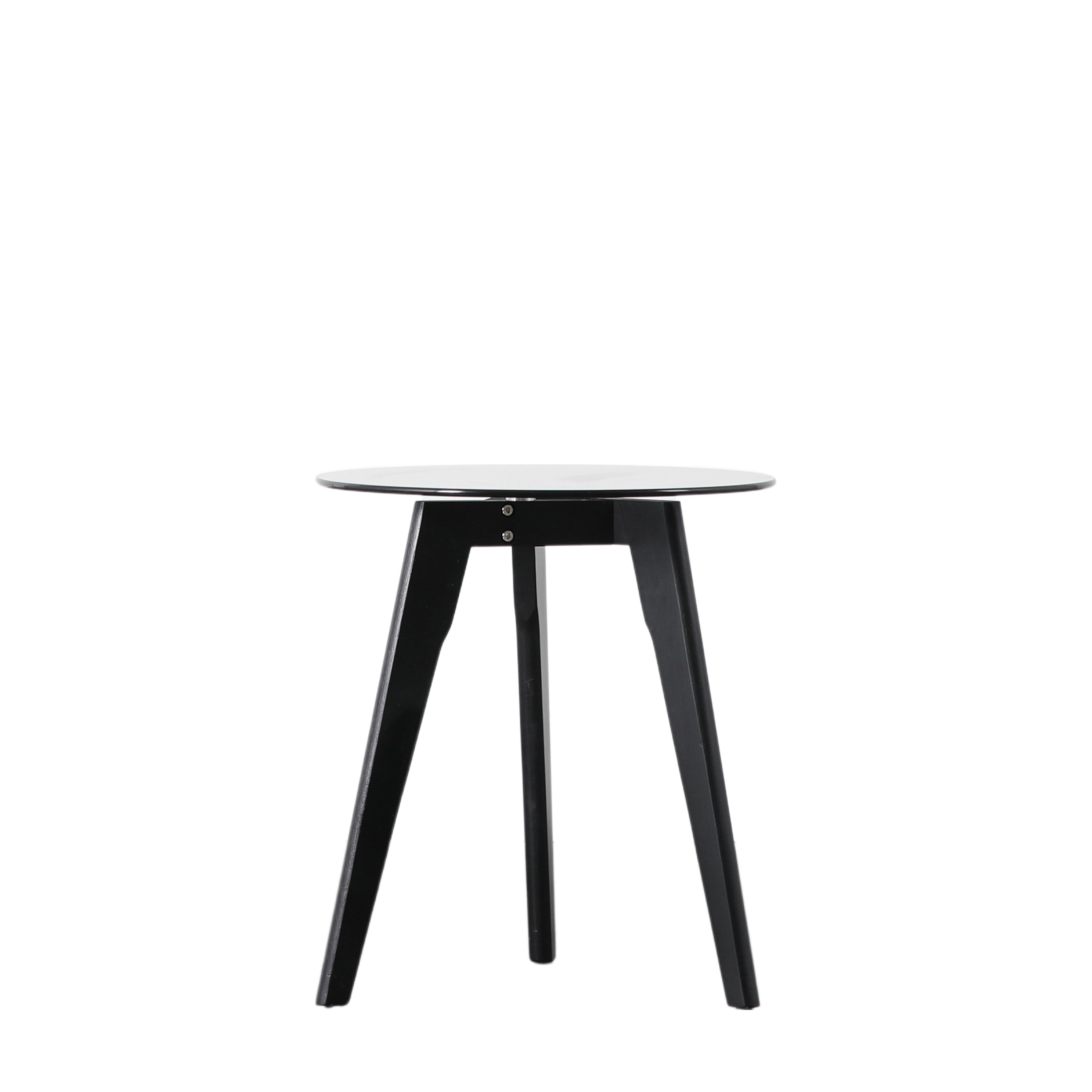 Langford Black Round Side Table