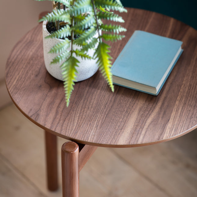 Crestfield Walnut Side Table