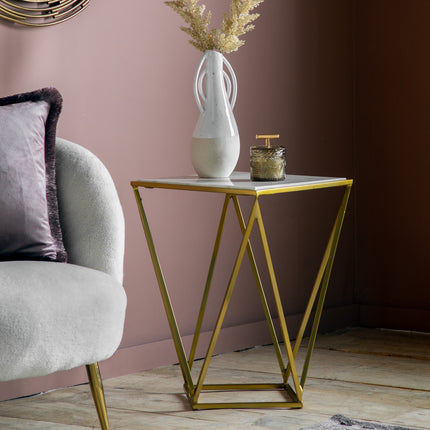 Kendall Gold Side Table