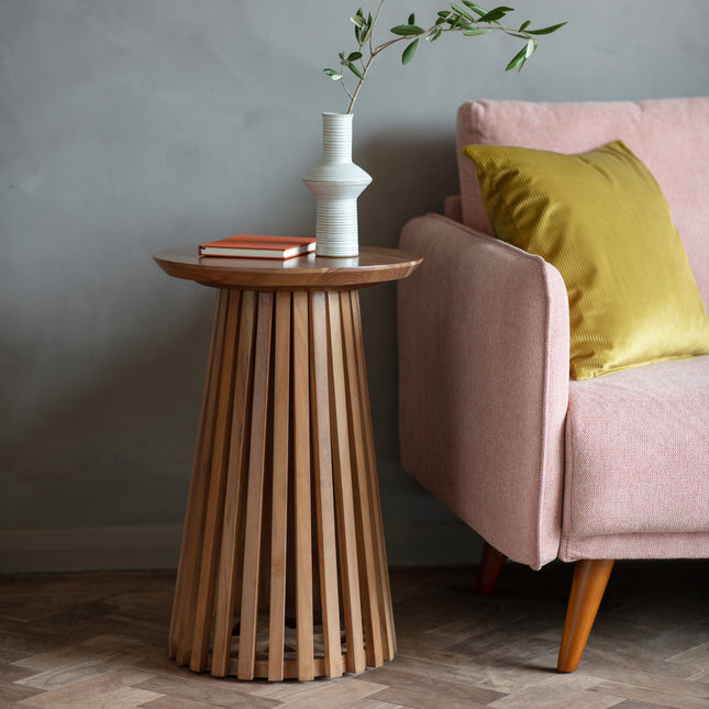 Cedar Slatted Side Table