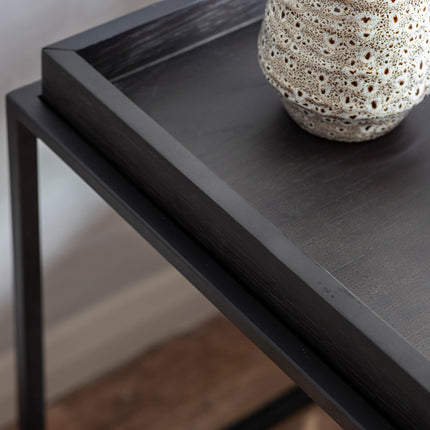 Caldwell Black Tray Side Table