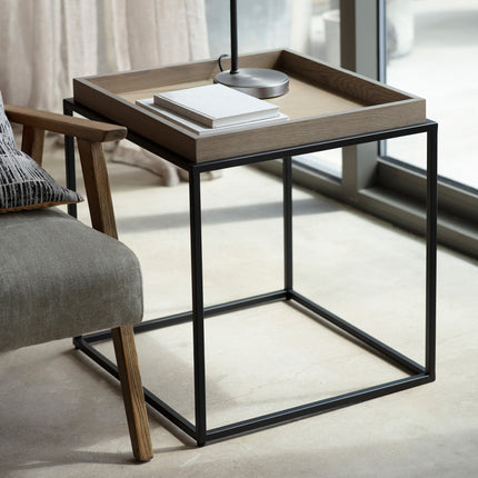 Caldwell Grey Tray Side Table