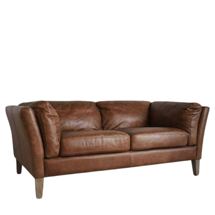 Eastwood Brown Leather 2 Seater Sofa