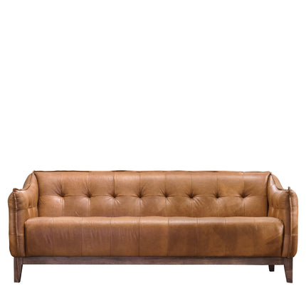 Belvedere Brown Leather 3 Seater Sofa