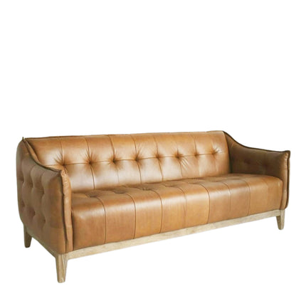 Belvedere Brown Leather 3 Seater Sofa