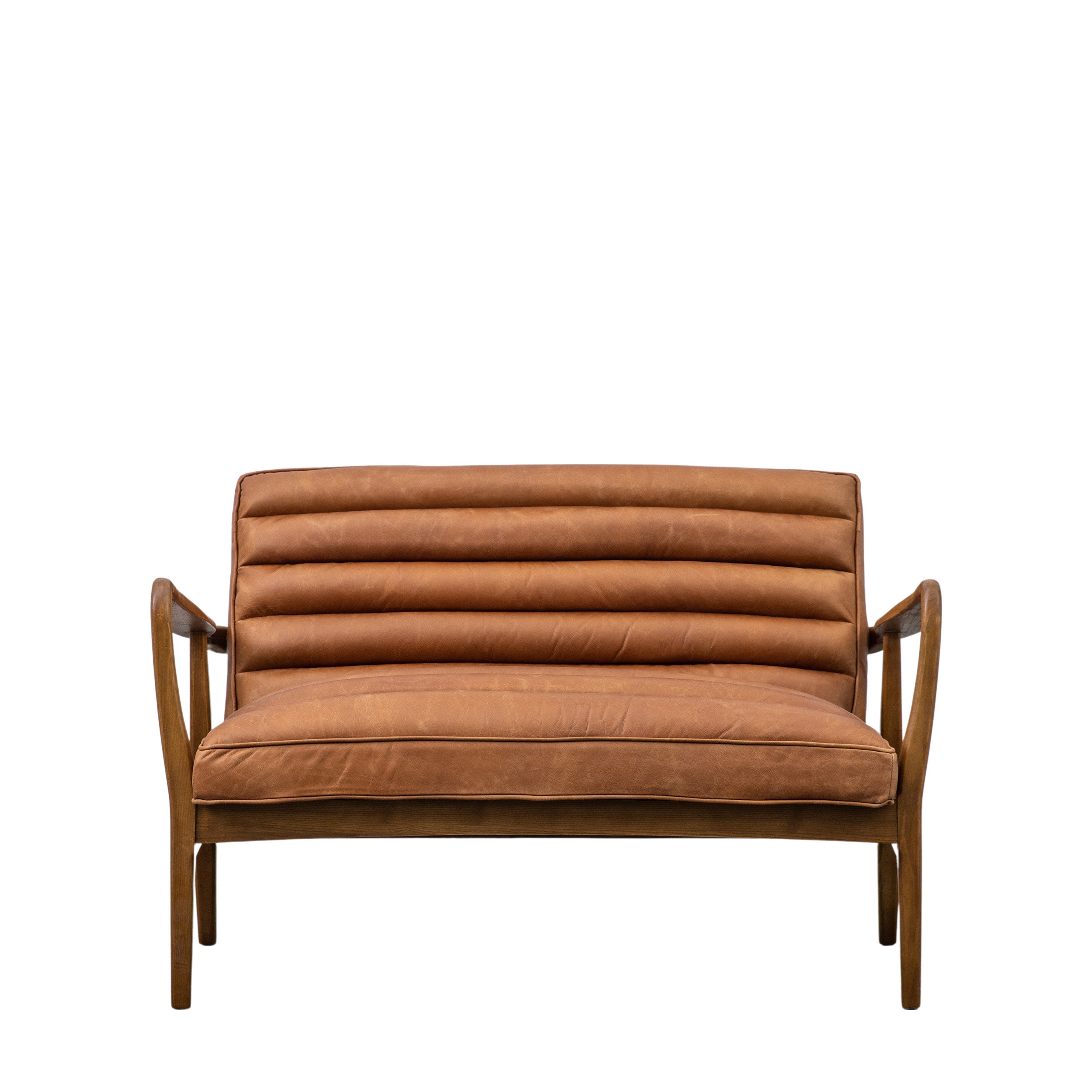 Reno Brown Leather 2 Seater Sofa