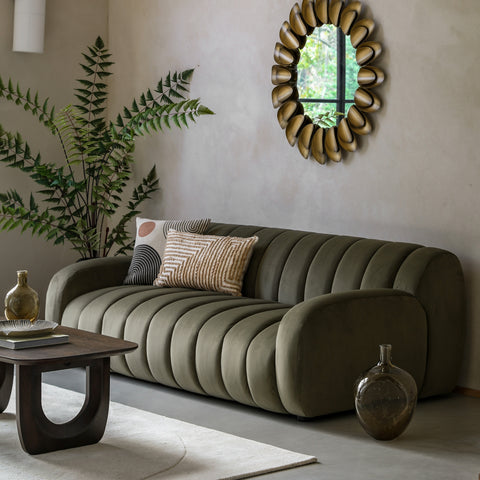 Milano Moss Green 3 Seater Sofa