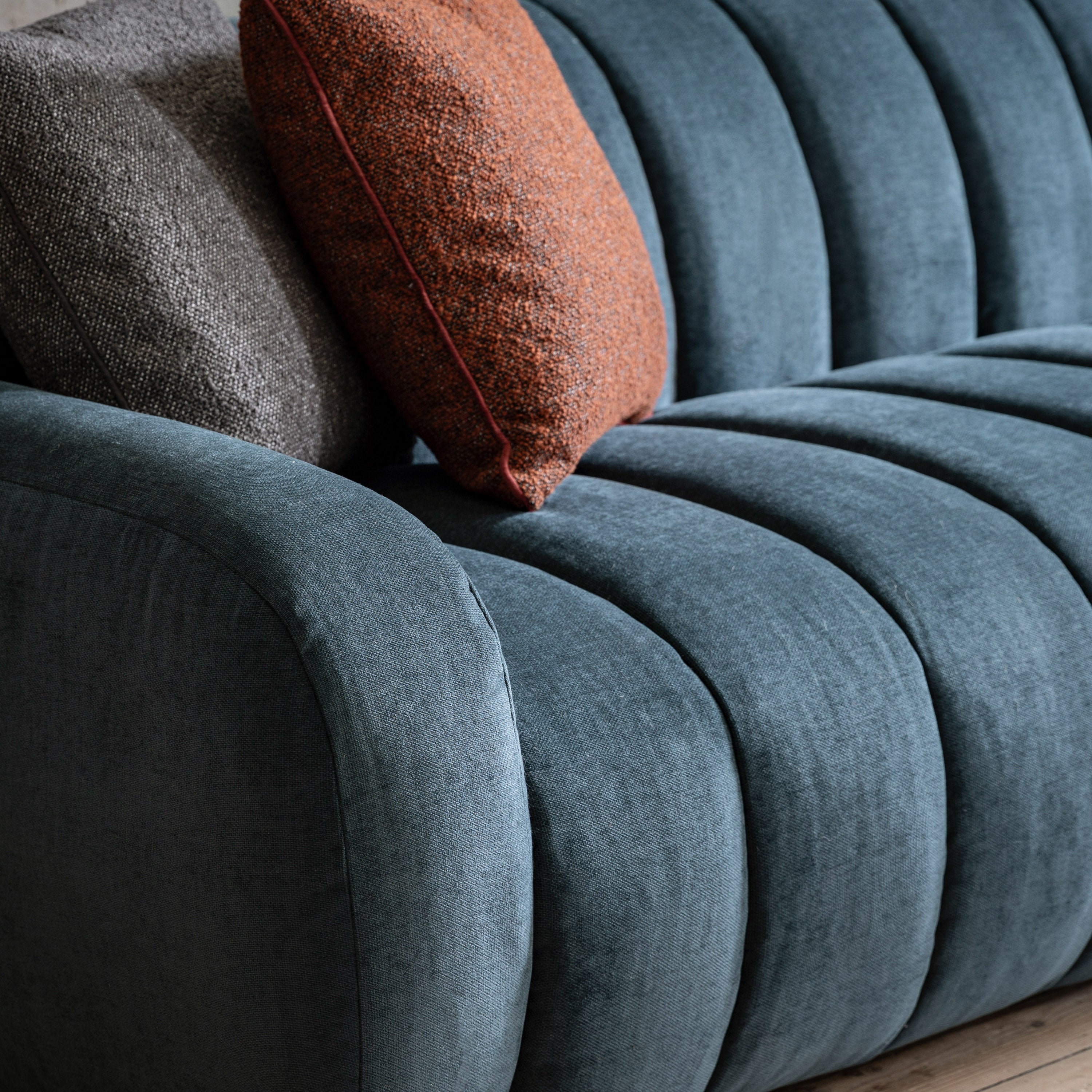 Milano Blue 3 Seater Sofa