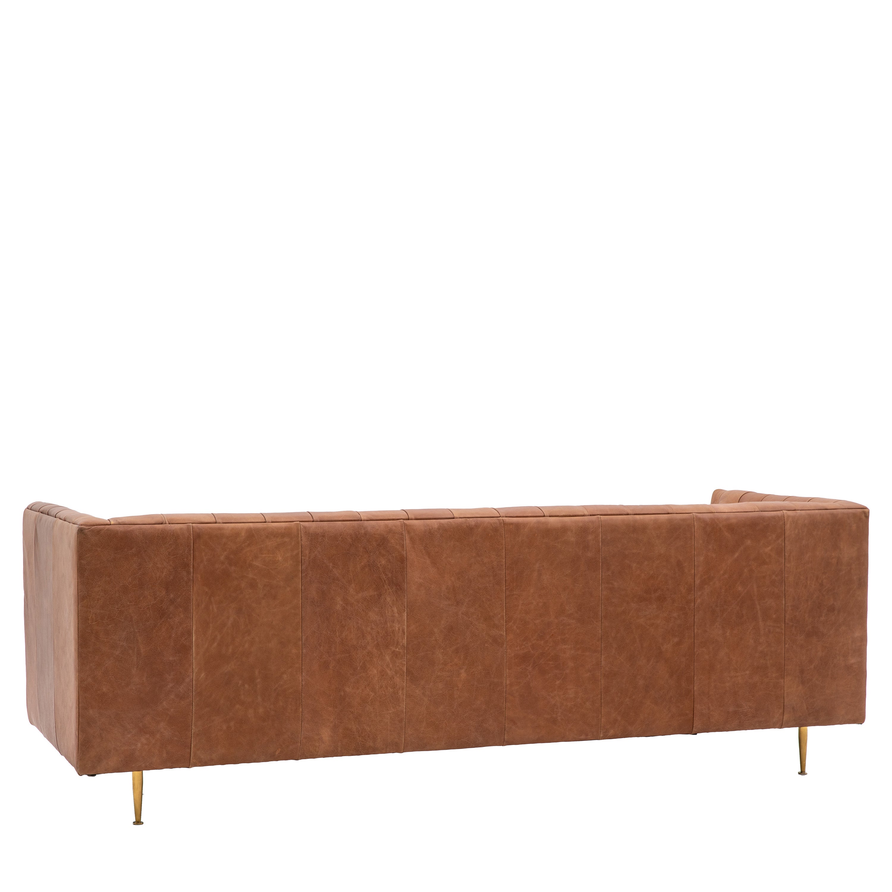 Emerson Brown Leather 3 Seater Sofa