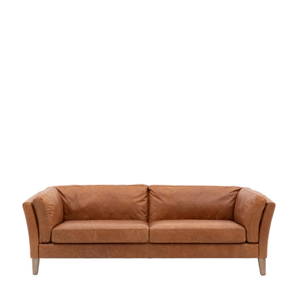 Eastwood Brown Leather 3 Seater Sofa