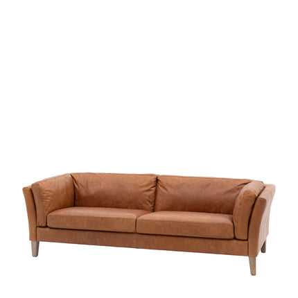 Eastwood Brown Leather 3 Seater Sofa