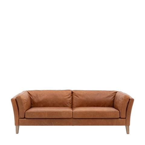 Eastwood Brown Leather 3 Seater Sofa