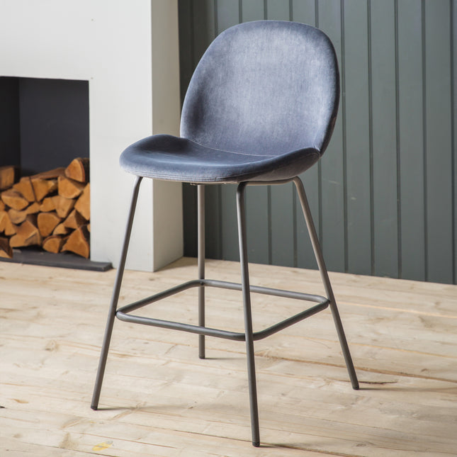 Finnegan Dark Grey Bar Stool Set of 2