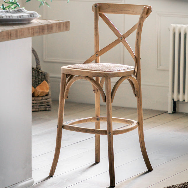 Terraza Natural Bar Stool Set of 2