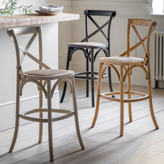 Terraza Natural Bar Stool Set of 2