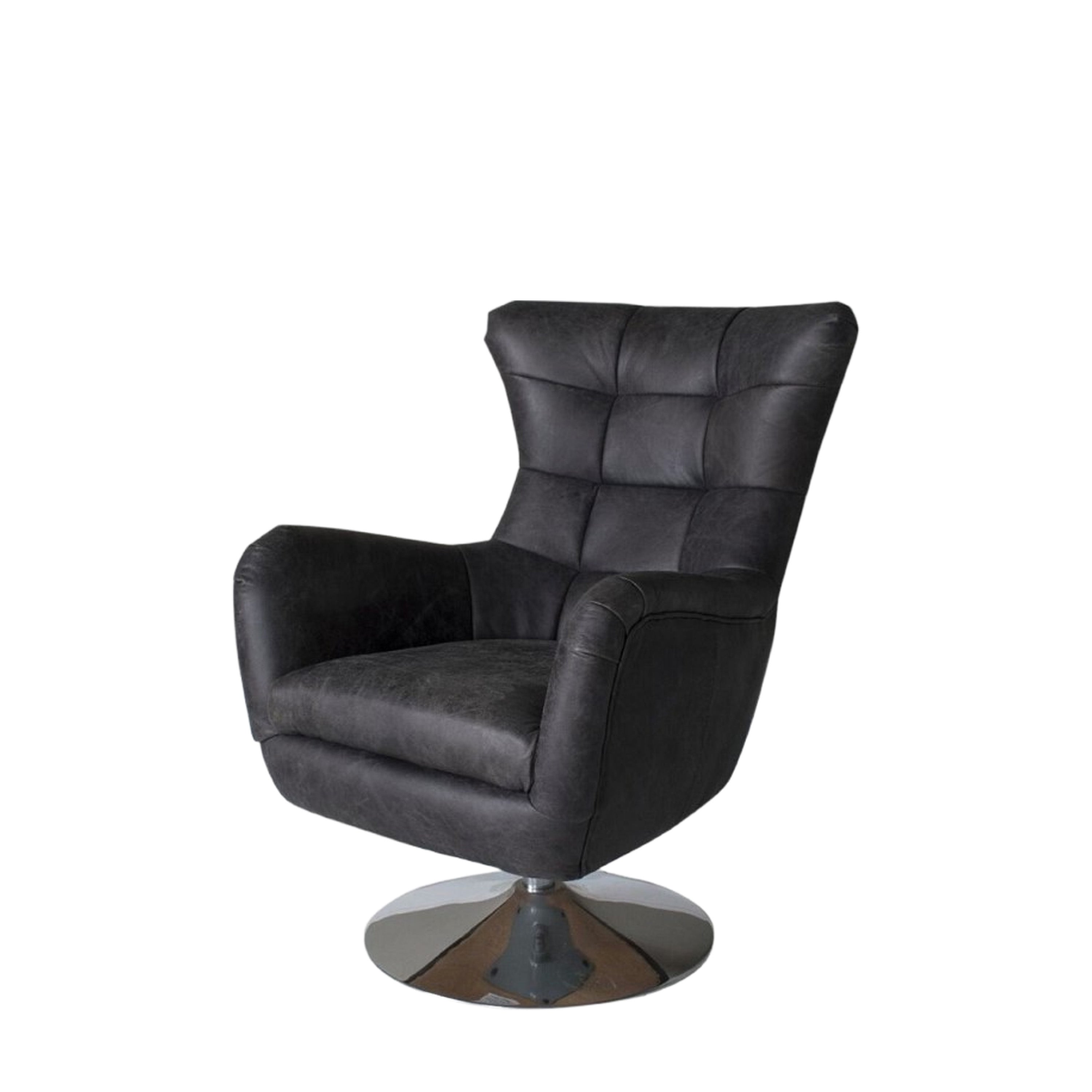 Apex Antique Ebony Swivel Chair