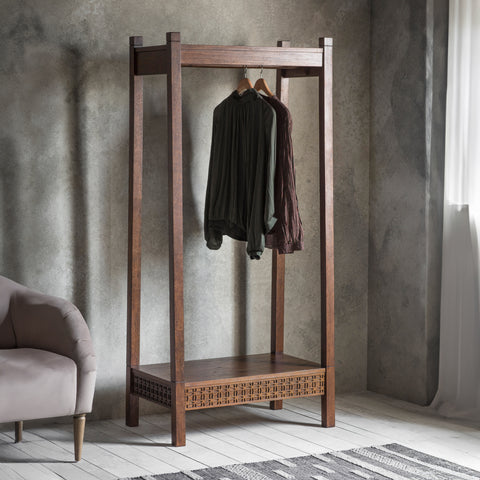 Serenity Brown Open Wardrobe