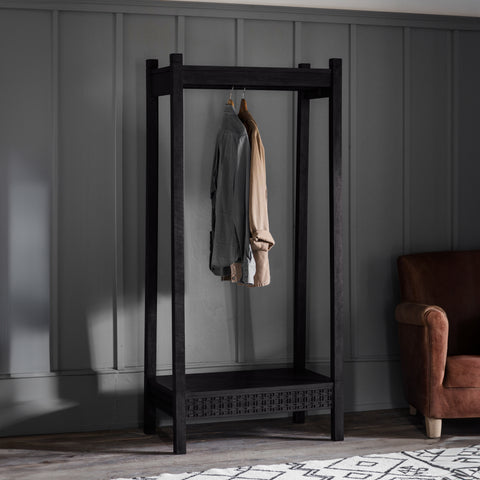 Serenity Black Open Wardrobe