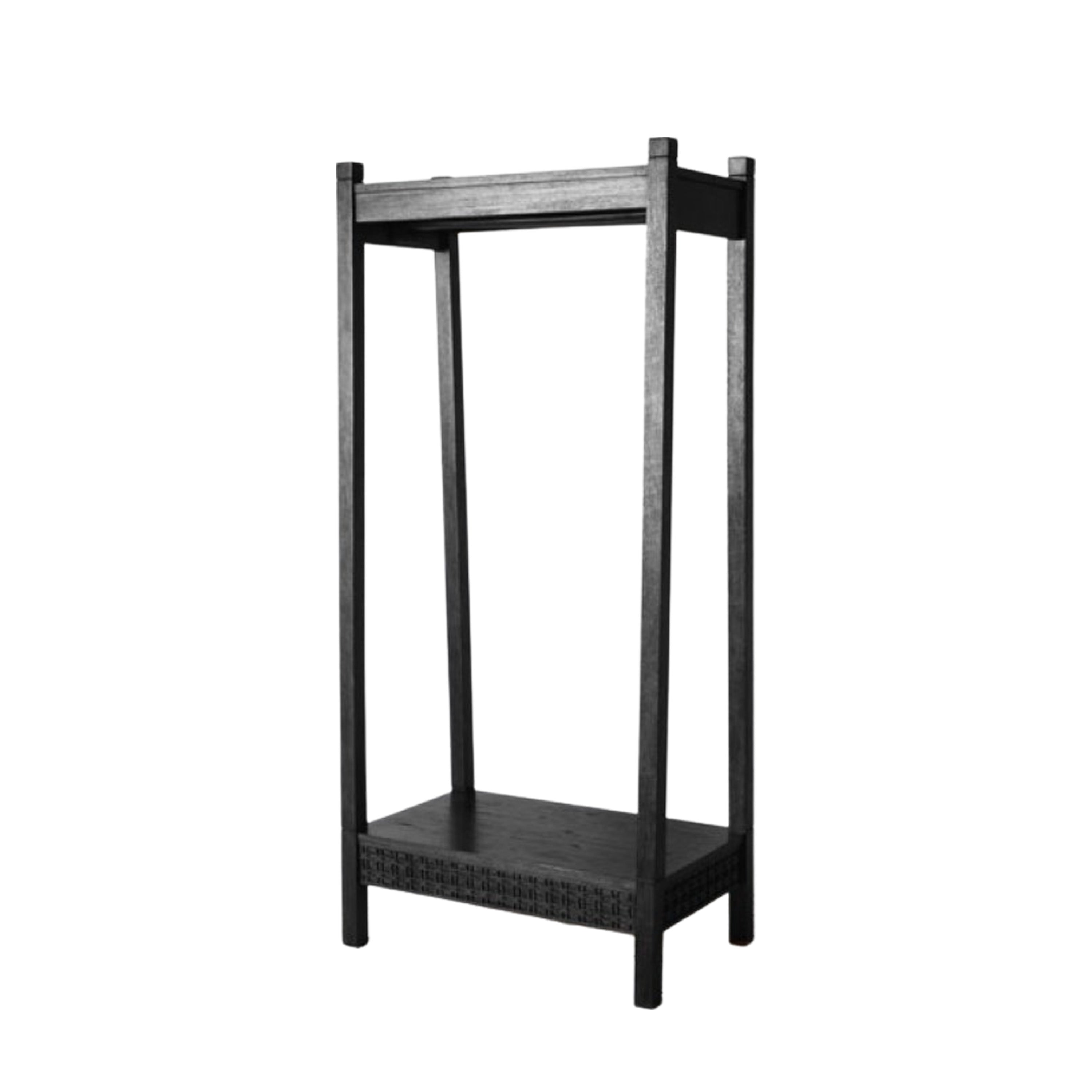 Serenity Black Open Wardrobe