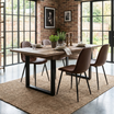 Nautilus Mango Wood Extending Dining Table