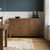 Quebec Oak 3 Door Sideboard