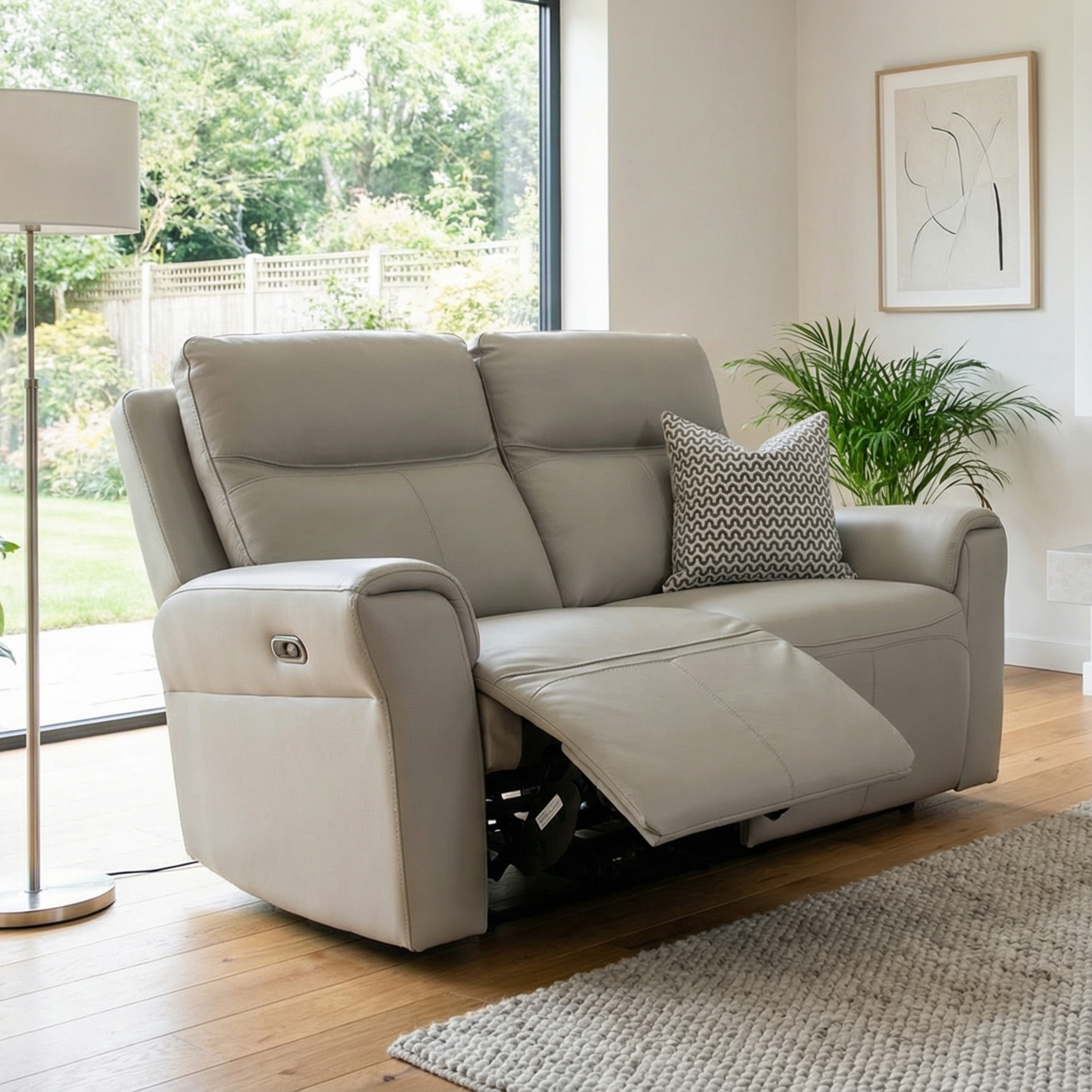 Chievo Leather 2 Seater Power Recliner Sofa