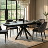 Olympia Light Grey Matt Ceramic Extendable Dining Table (160cm-240cm)